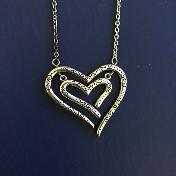 Brighton heart  with floating heart necklace - Picture 2 of 4